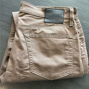 AG Adriano Goldschmied Tan Slim Straight Jeans